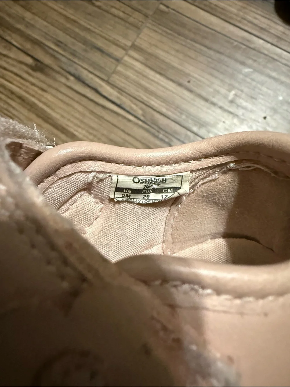 OshKosh B'gosh Girls Blush Pink Mary Jane Sneakers